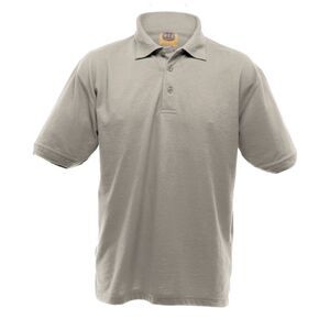 UCC 50/50 Mens Heavweight Plain Pique Polo Shirt / Heather Grey